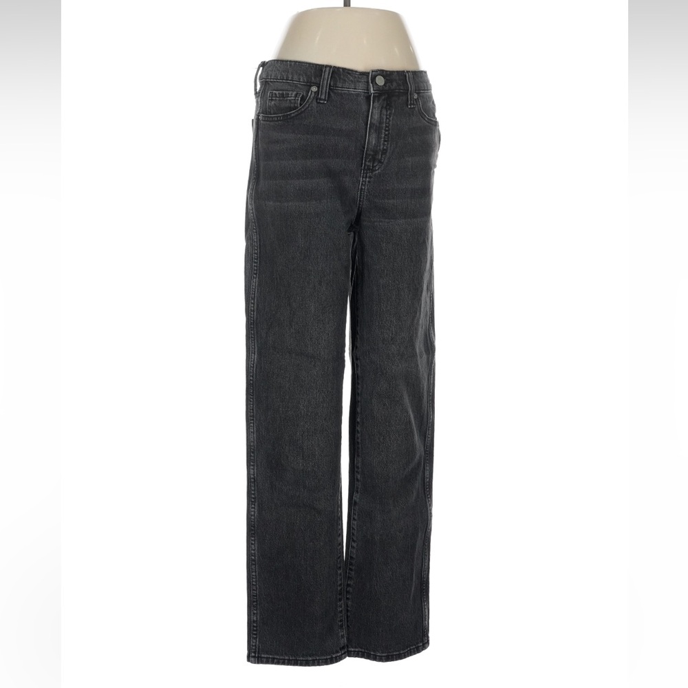 Banana Republic High Rise Dark Gray Black Wash Slouch Jean Size 28/6 Tall